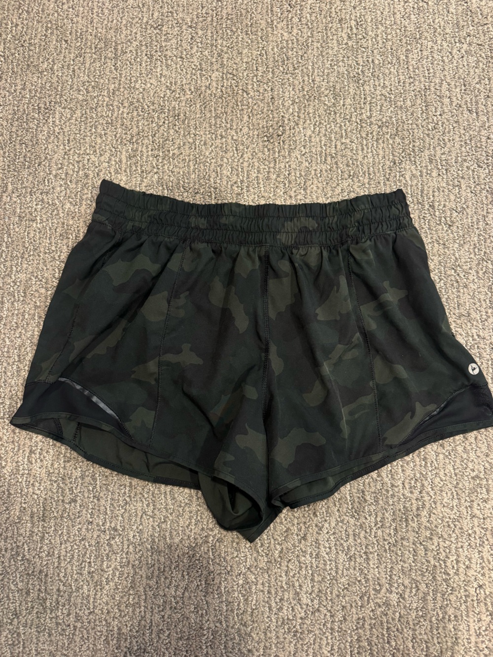 90 Degree By Reflex Women’s Camo Athletic Shorts - Black/Green